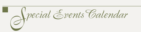 Specail Events Calendar